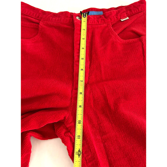 Escada | Sport Women's Red Straight Leg Corduroy Pants Size 40 - Picture 8 of 11